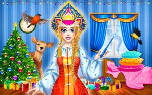 Snegurochka Russian Ice Princess Dress Up & Decoration Online Game