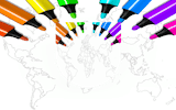 World Map Coloring Book Game