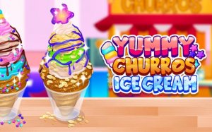Yummy Churros Ice Cream Maker Online Game